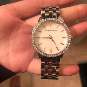 MK silver watch